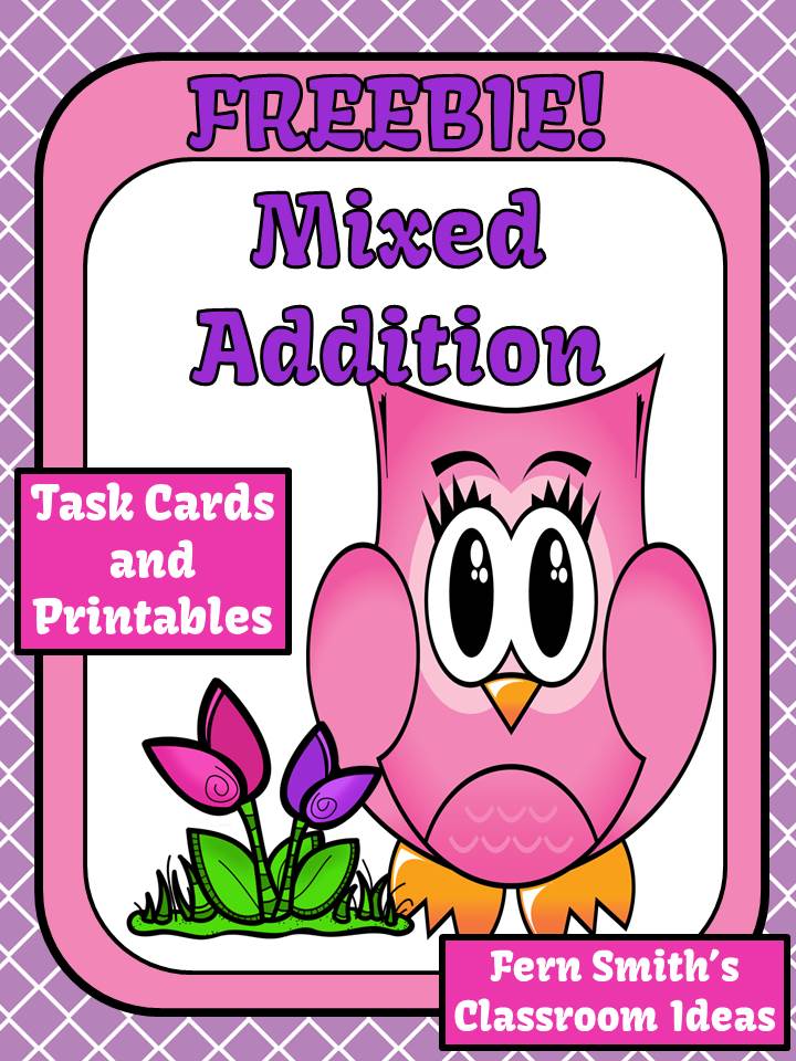 Fern Smith's Classroom Ideas FREEBIE Mixed Addition Easter Task Cards and Printables Fern Smith's Classroom Ideas FREEBIE Mixed Addition Easter Task Cards and Printables