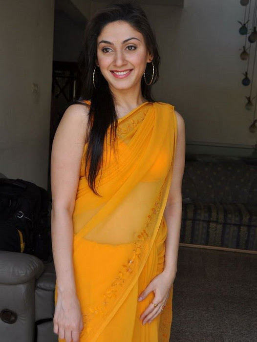 manjari phadnis in yellow saree hot photoshoot