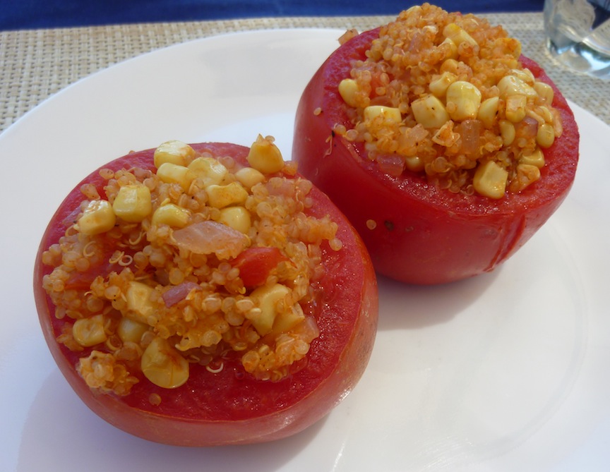 Foods For Long Life Garden Tomatoes Stuffed With Quinoa And Sweet Corn