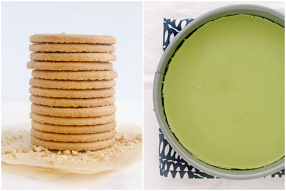 Foodagraphy. By Chelle. Matcha Tofu Cheesecake 豆腐チーズケーキ