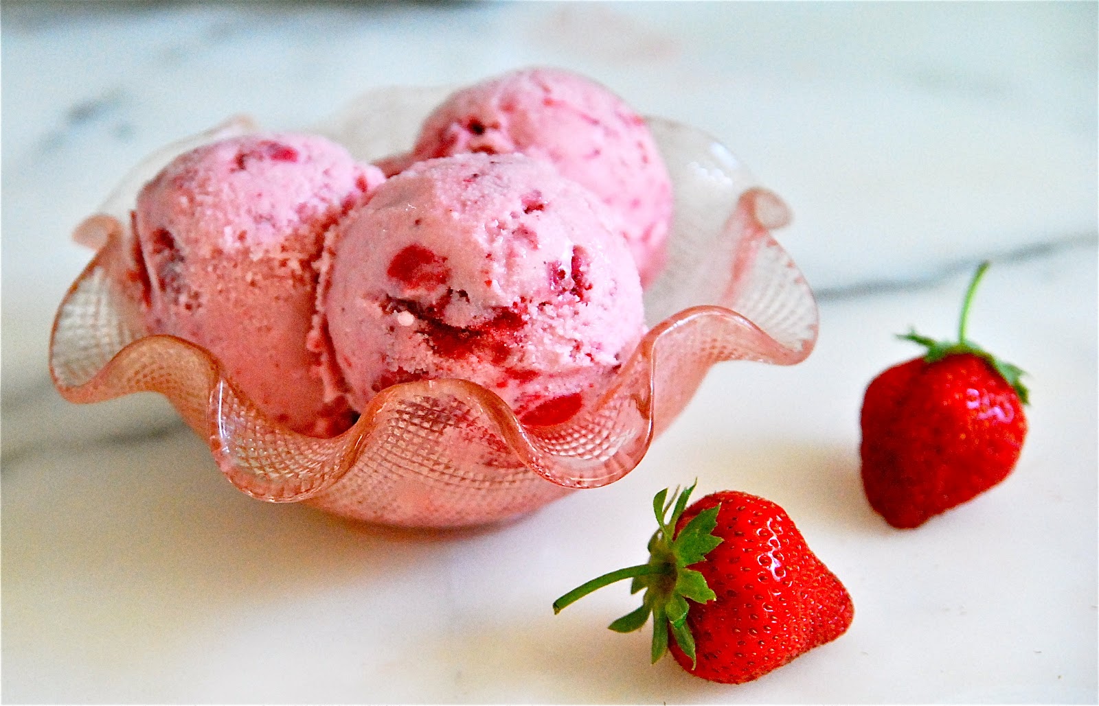 My Recession Kitchen...and garden Strawberry Ice Creme