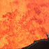 Osada grabación y expedición de un volcán.