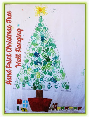 Group Hand Print Christmas Tree Wall Hanging Clever Classroom