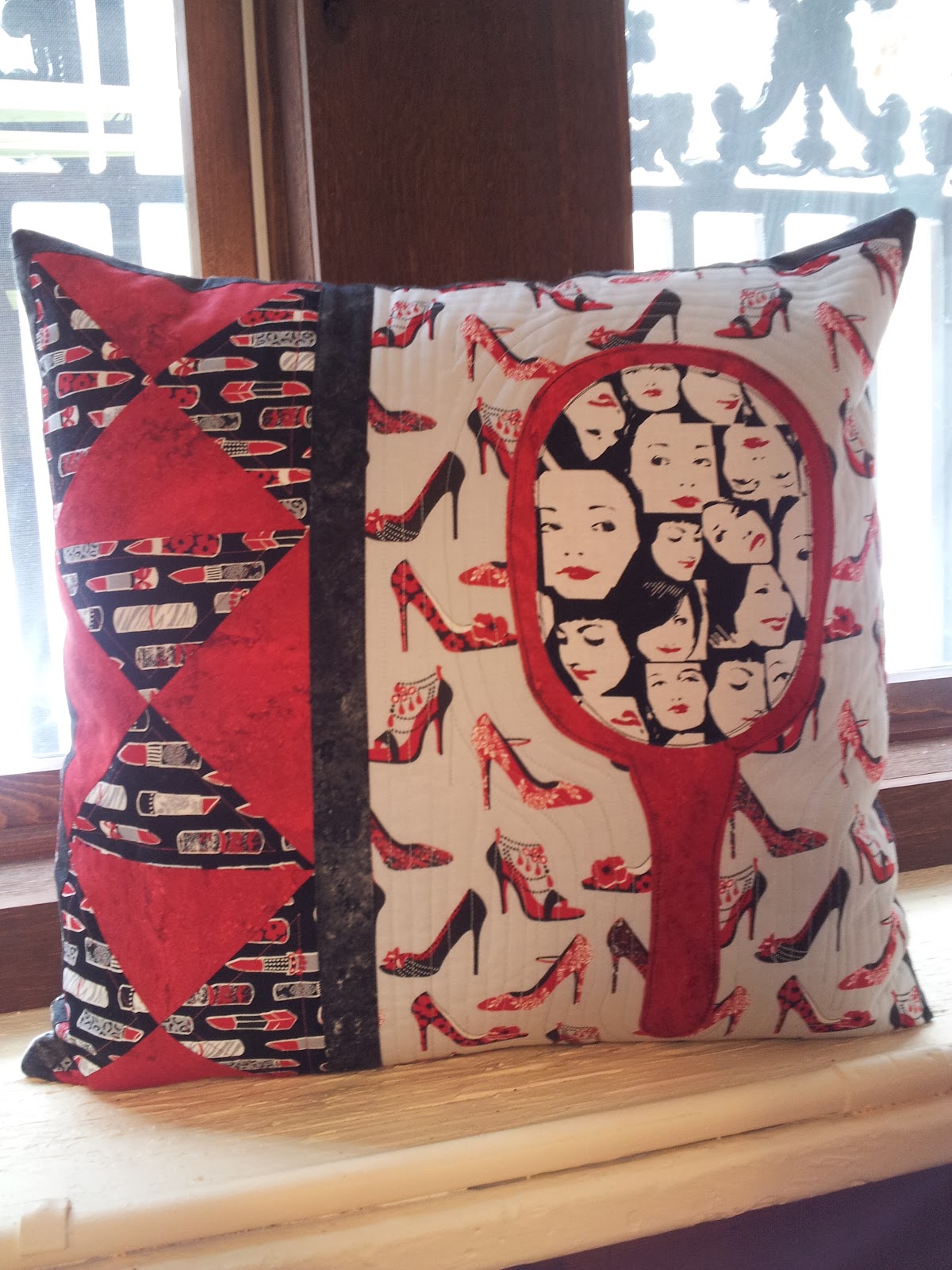 Inspired by Fabric Tutorial Mirror, Mirror Pillow