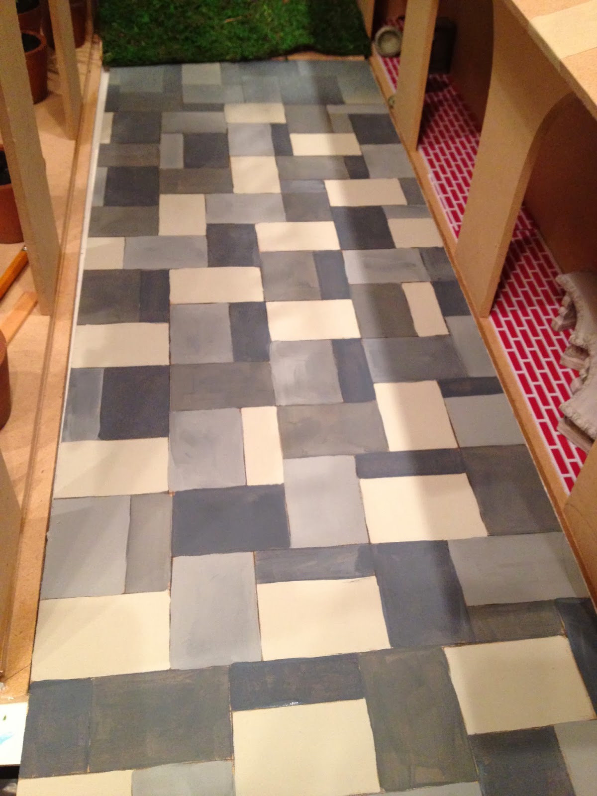 Jocelyn's Mountfield Dollhouse Courtyard Pavement Faux Flagstone from