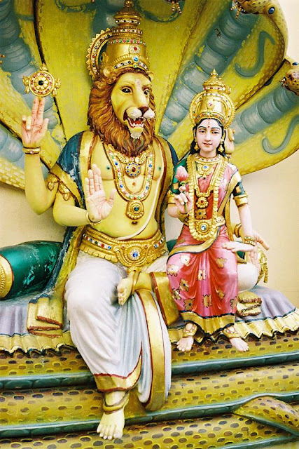 Picture of Goddess Lakshmi and Lord Narasimha
