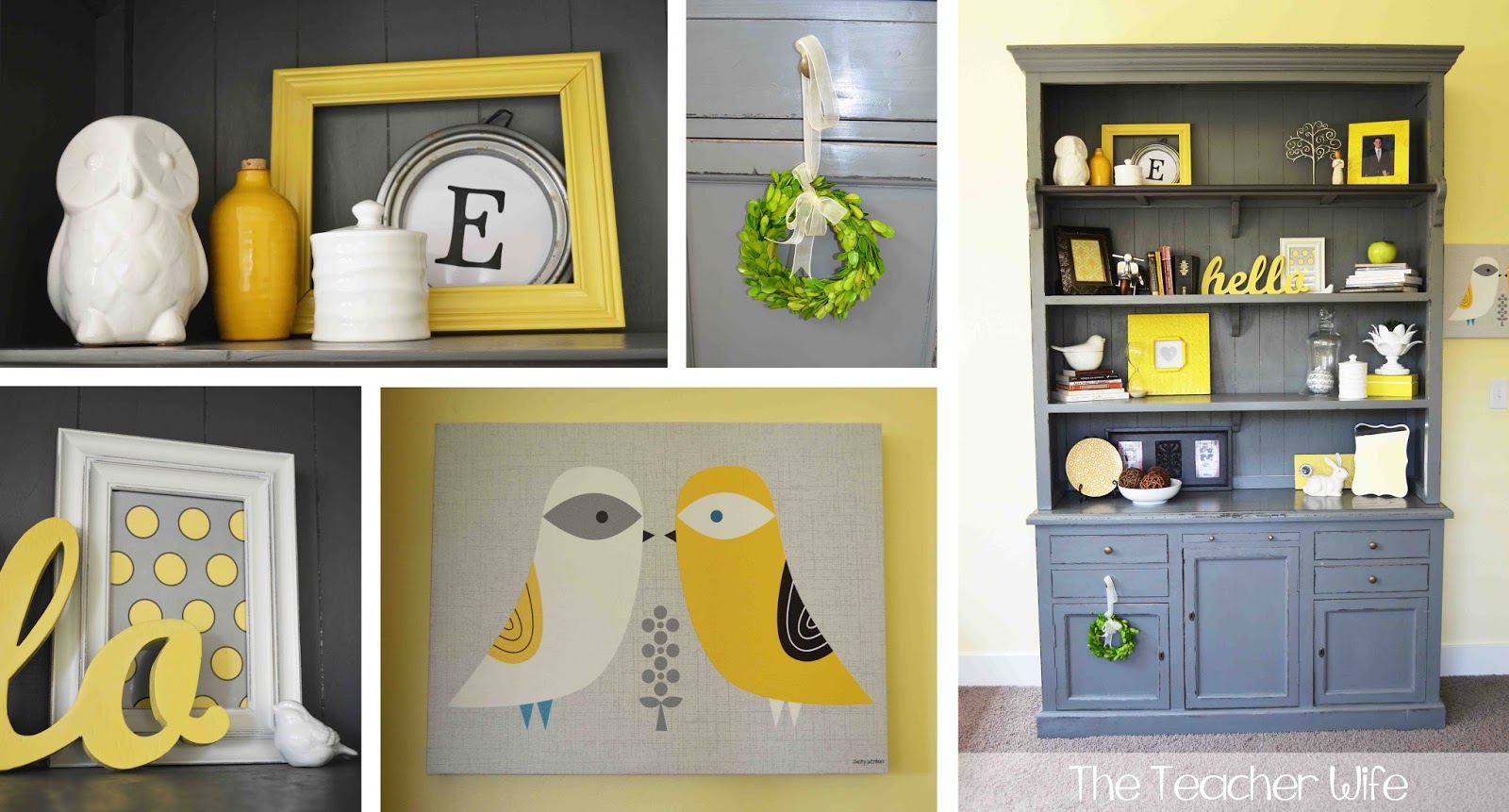 the teacher wife My New Office {♥ Gray & Yellow}