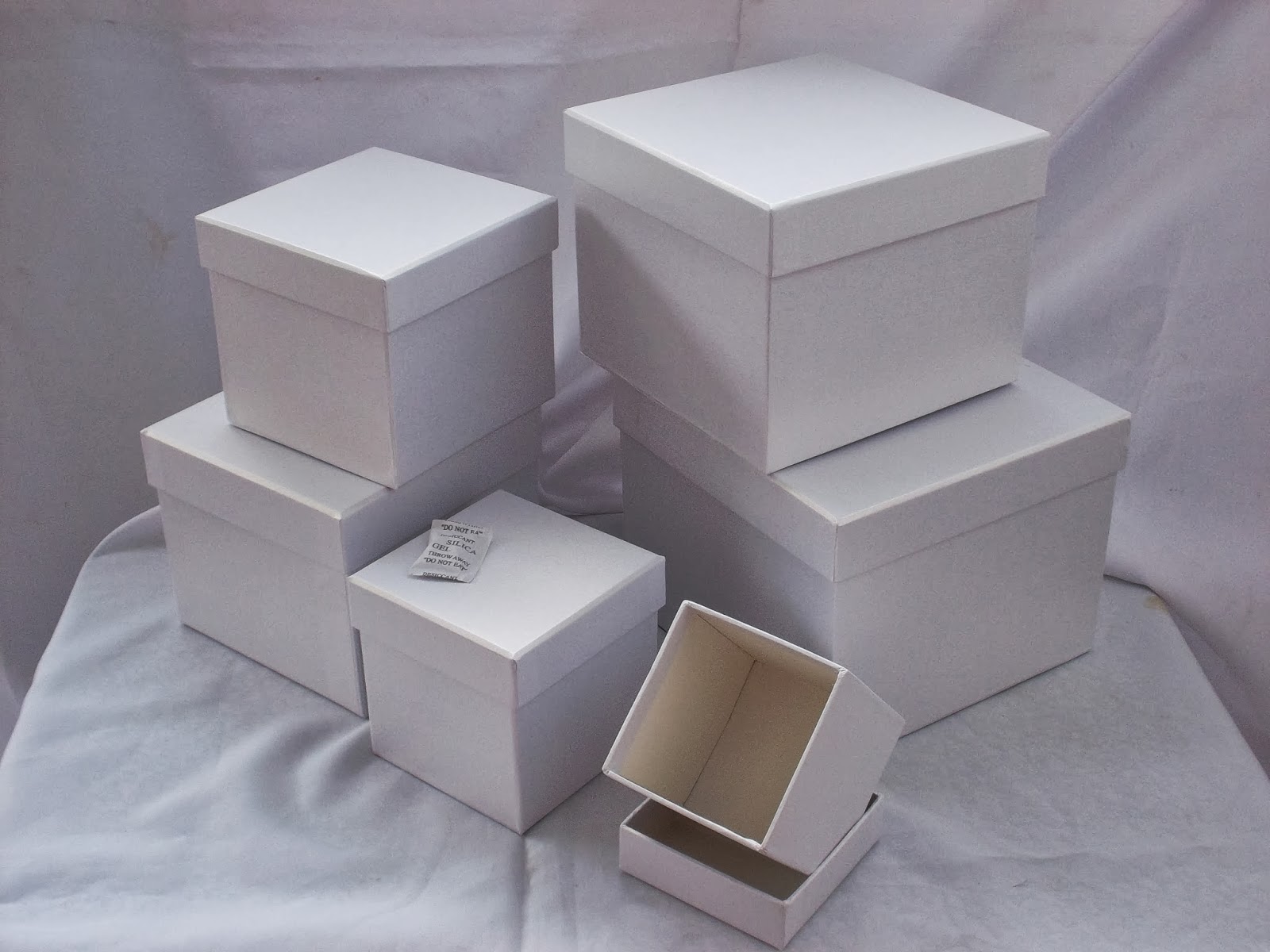 Singapore Gift Boxes White square boxes for multi functional gift pack.