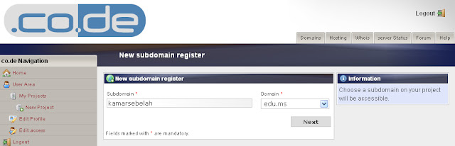 Domain Gratis 2013 dari CO.DE