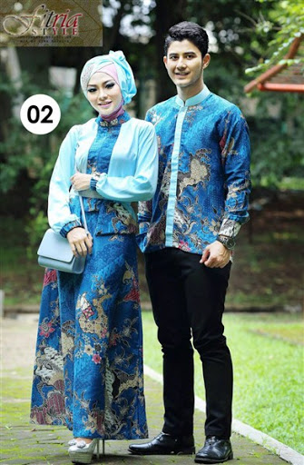 Trend model baju muslim batik sarimbit couple keluarga terbaru 2017/2018 Trend model baju muslim batik sarimbit couple keluarga terbaru 2017/2018