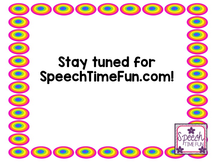 I'm Moving! (But not moving far!) Speech Time Fun Speech and