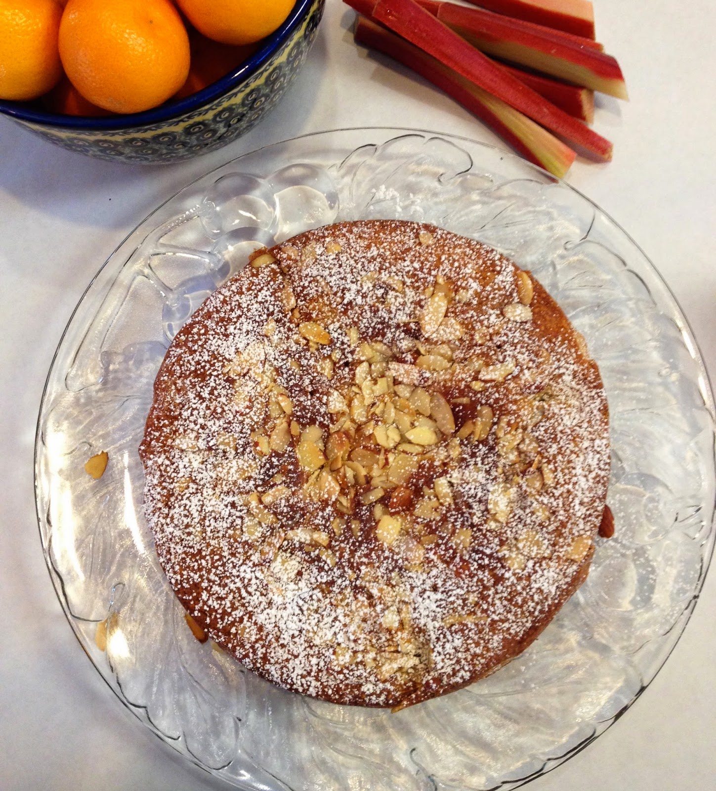 The Baked Alaska Project Rhubarb Almond Cake with Orange Zest