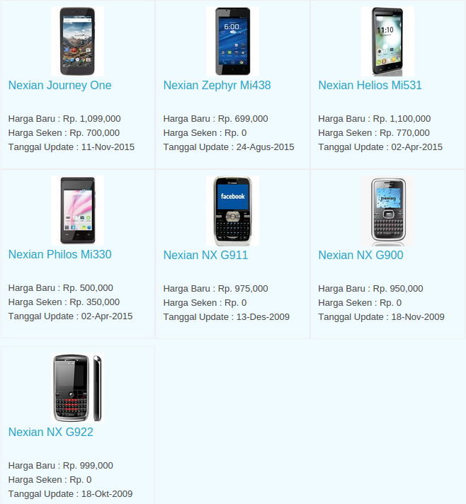 Daftar Harga Hp Nexian November 2015 Daftar Harga Hp Nexian November 2015