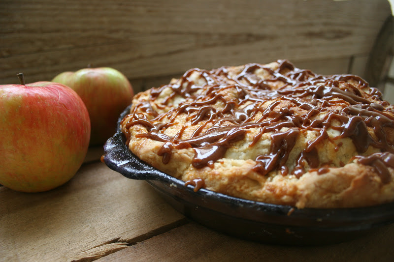 Nothing in the House Apple Pie with Salted Caramel Glaze
