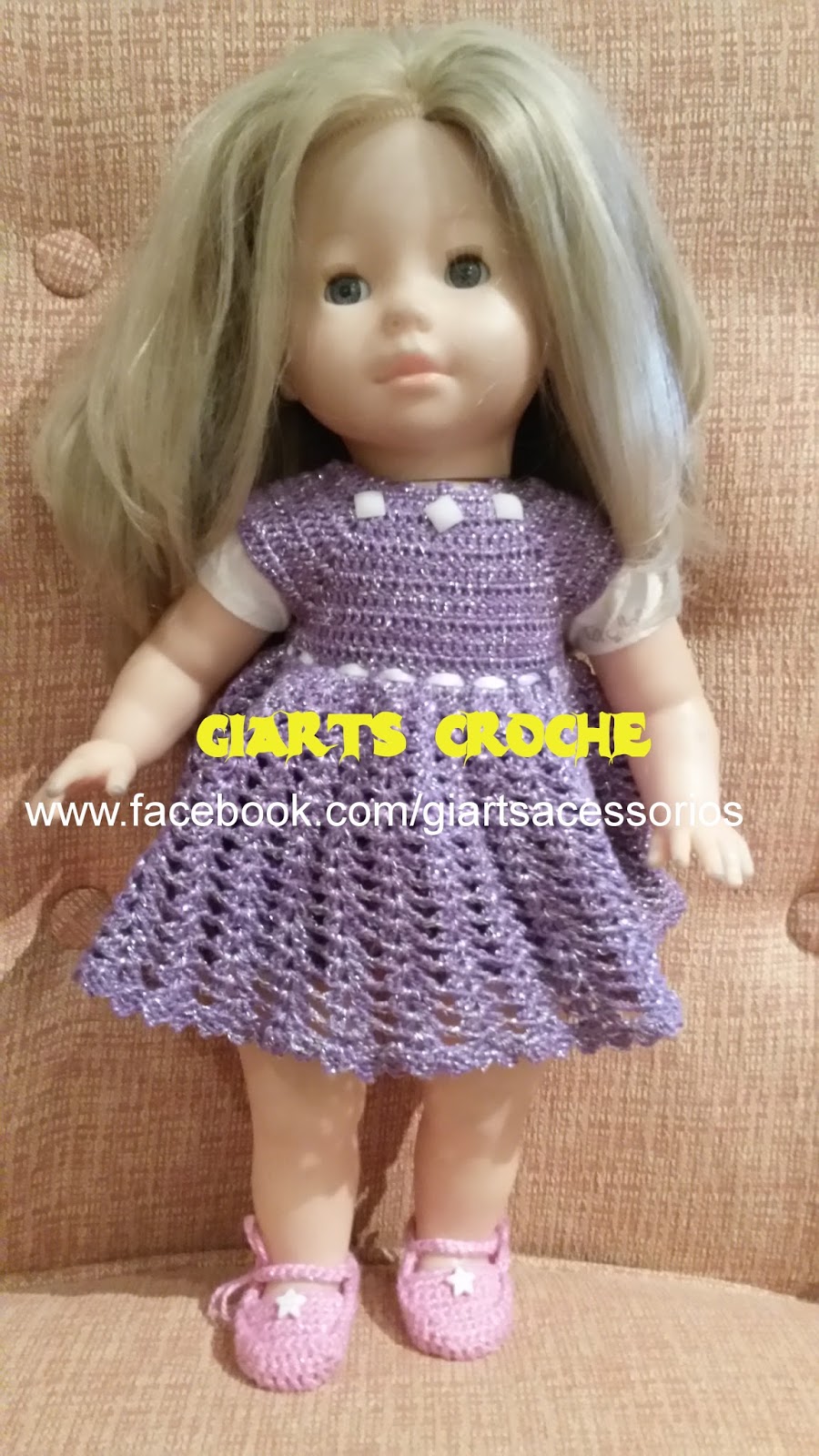 miniaturabarbieartesanatoemaispecuniamilliomcroche: Vestido e