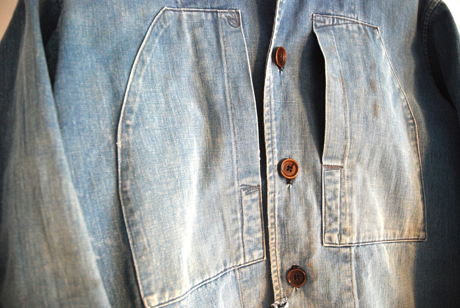 The Vintage Catalogue 1930 French Navy chore cotton denim jacket "Tom