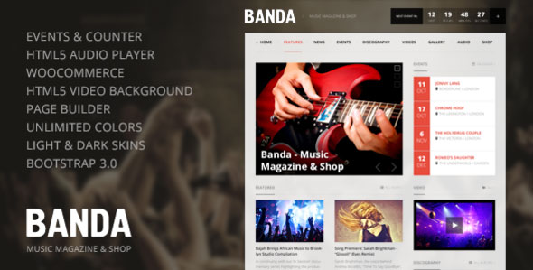 Banda WordPress Music Magazine
