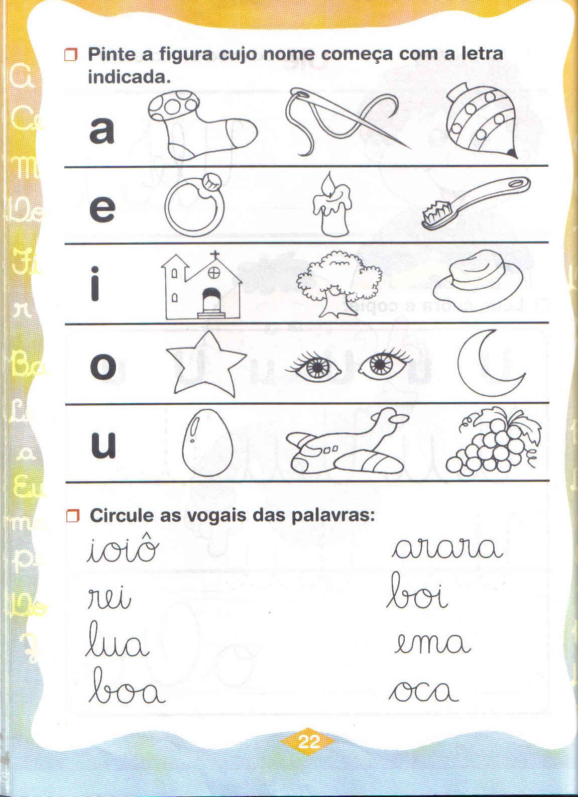 JARDIM COLORIDO DA TIA SUH Atividades com as vogais para Educação JARDIM COLORIDO DA TIA SUH Atividades com as vogais para Educação