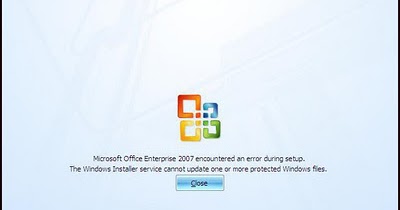 2007 microsoft office system encountered an error during setup