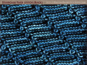 Staircase tuck knitting Staircase tuck knitting stitch (back)