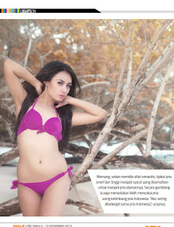 Galeri Foto Anggun Maharani di Male Magazine Desember 2013 