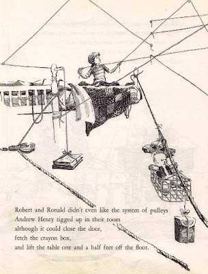 Andrew Henry's elaborate pulley system