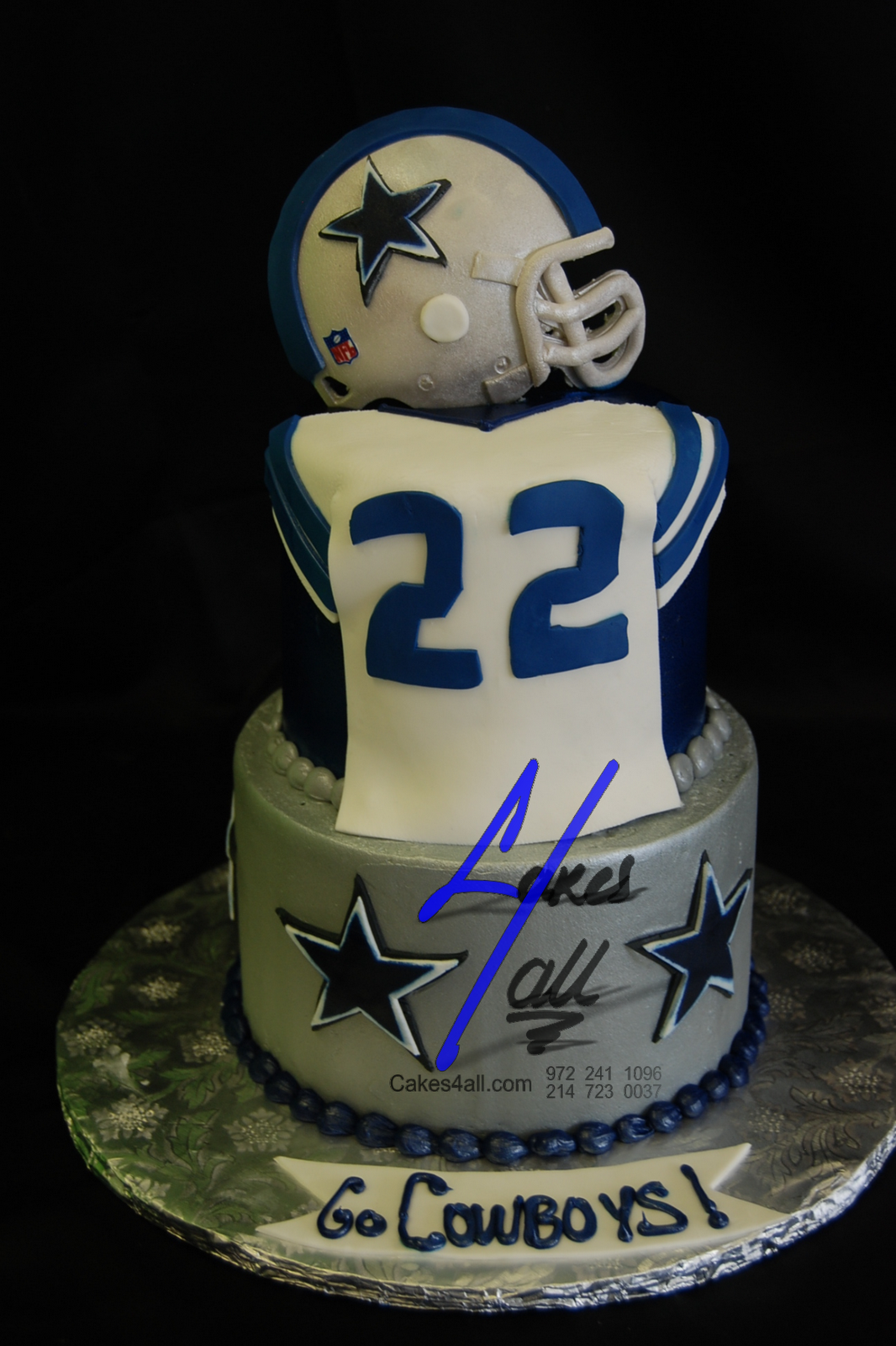 Dallas+cowboys+helmet+cake