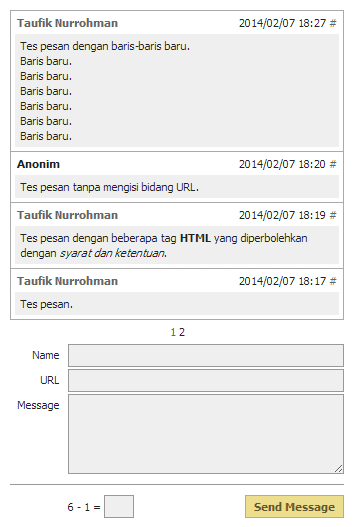 Flat-File Guestbook in PHP