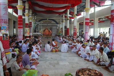Assam Naamghar Namghar Naam Kirtana and a gathering at a Naamghar, Assam