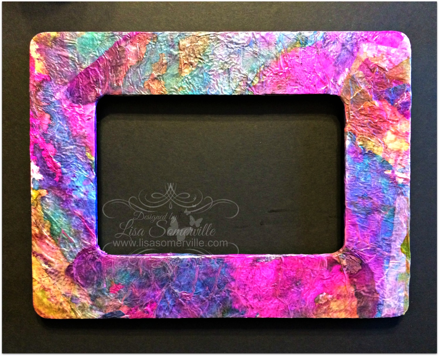 Designs by Lisa Somerville Alcohol Ink Mixed Media Altered Frame Tutorial