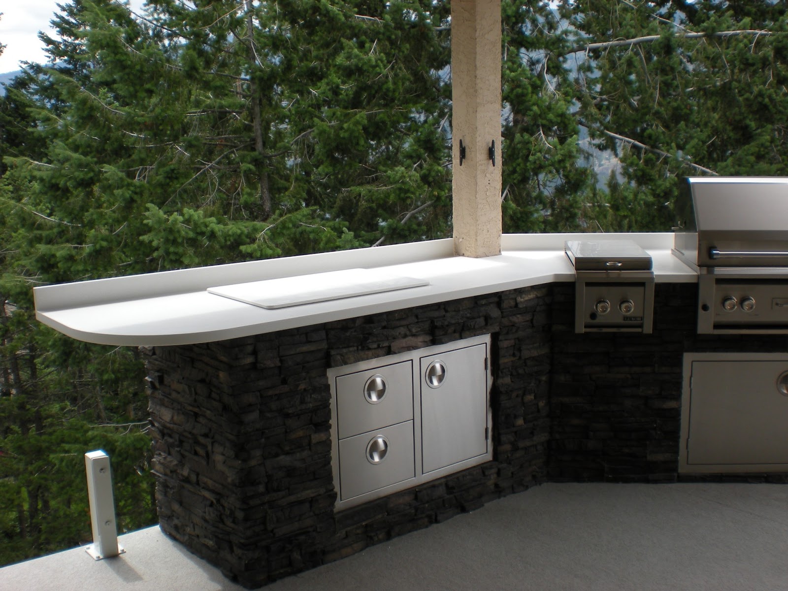 MODE CONCRETE Lakeside Luxury Outdoor Kitchen, located on Okanagan