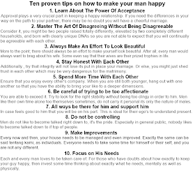 Ways to make your man happy