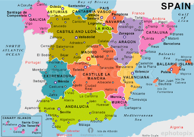 Mapa de España Politico Imagen