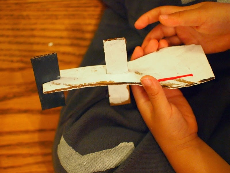 Toilet Roll Helicopter Craft Pink Stripey Socks