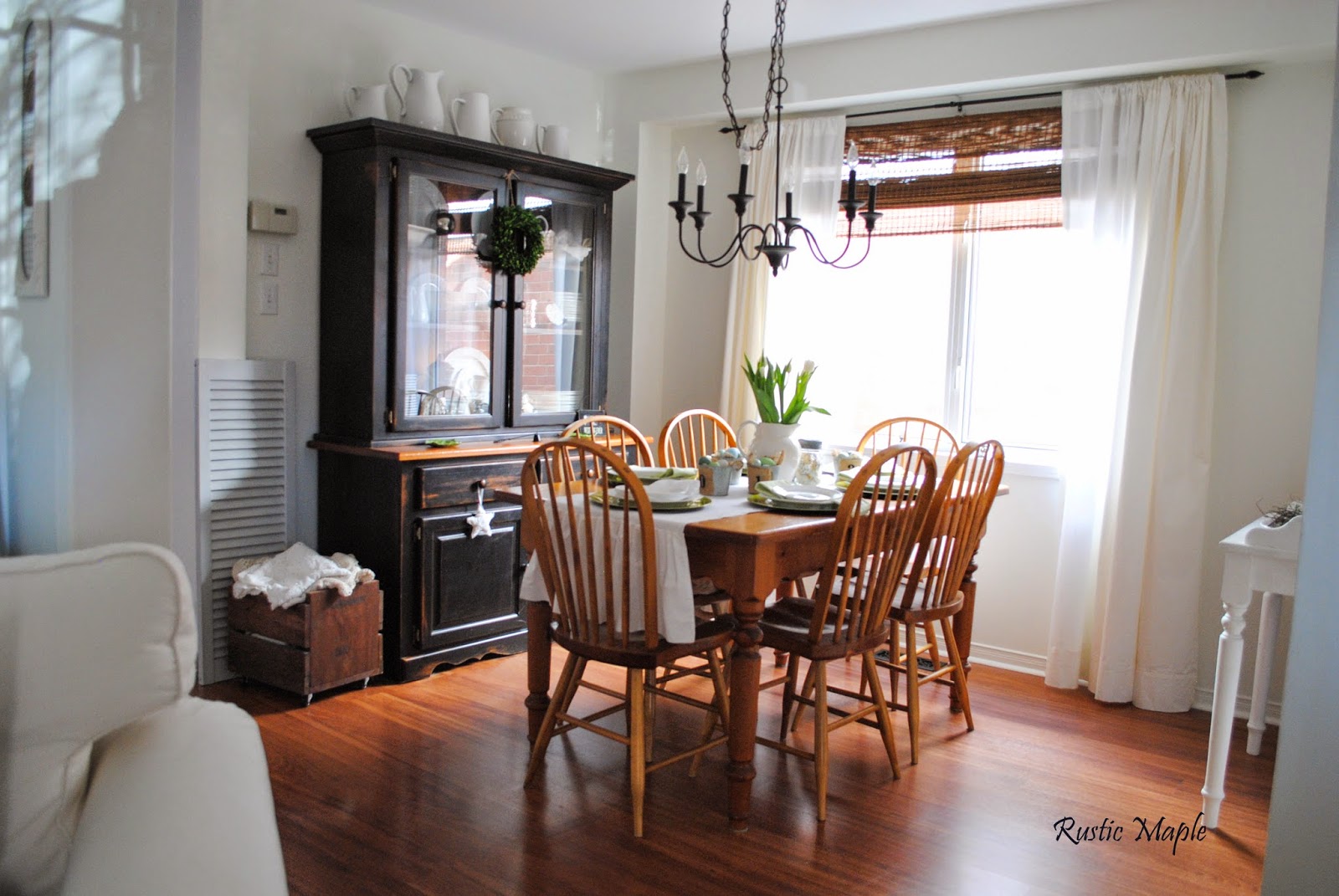 our dining room is simple and is starting to reflect the rustic farmhouselakeside feel that i am working towards our dining room table and chairs are not