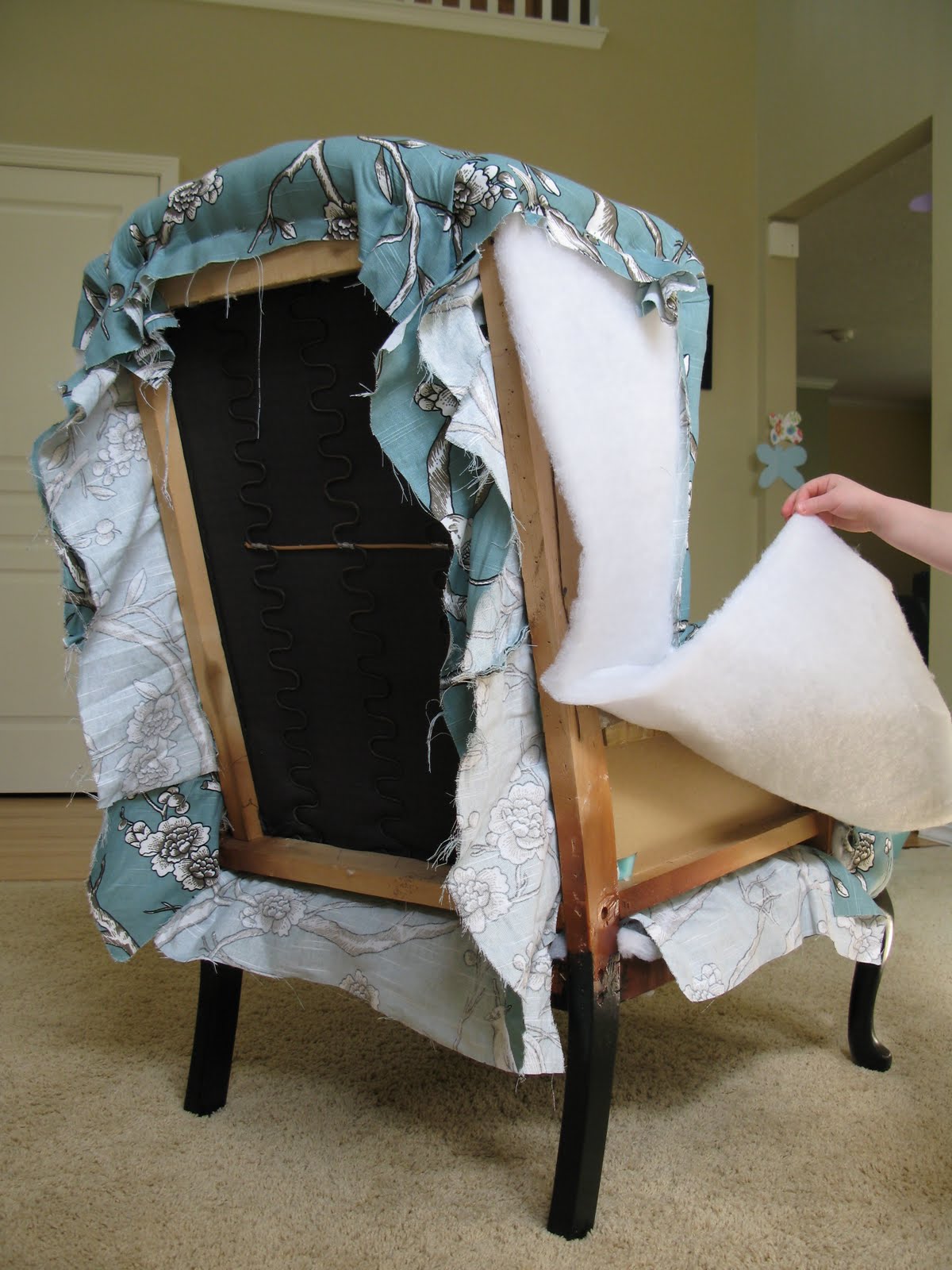 Modest Maven Vintage Blossom Wingback Chair