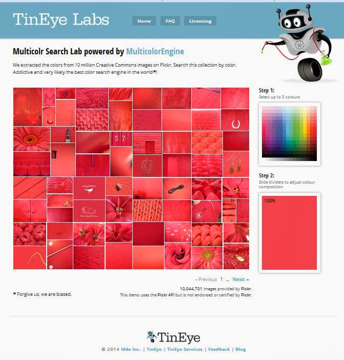 Contar con TIC TinEye búsquedas a partir de una imagen