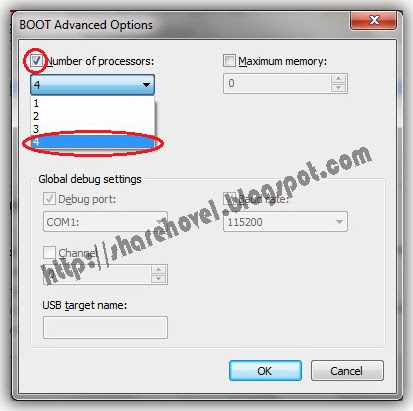 Boot advanced options - set max number of processors Boot advanced options, set max number of processors - tips cara mempercepat proses booting di windows 7