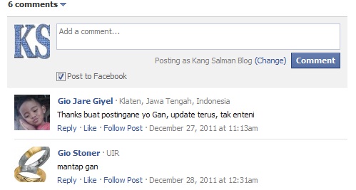 Cara Membuat Komentar Facebook Di Blog