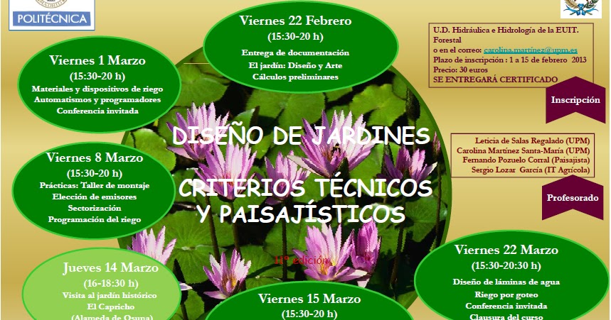 Seminario de Diseño de Jardines: Criterios técnicos y paisajísticos