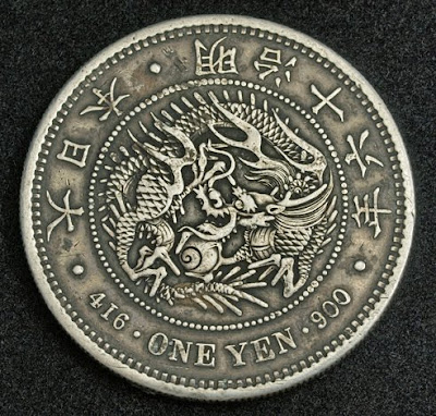 Japan Yen silver coin Japanese trade dollar numismatic collection
