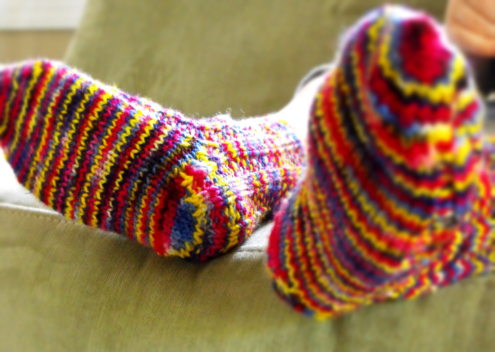 ...Knitting Up A Storm FO Ribbed Toddler Socks