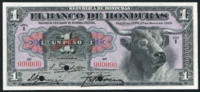 Honduras currency notes peso banknote bill