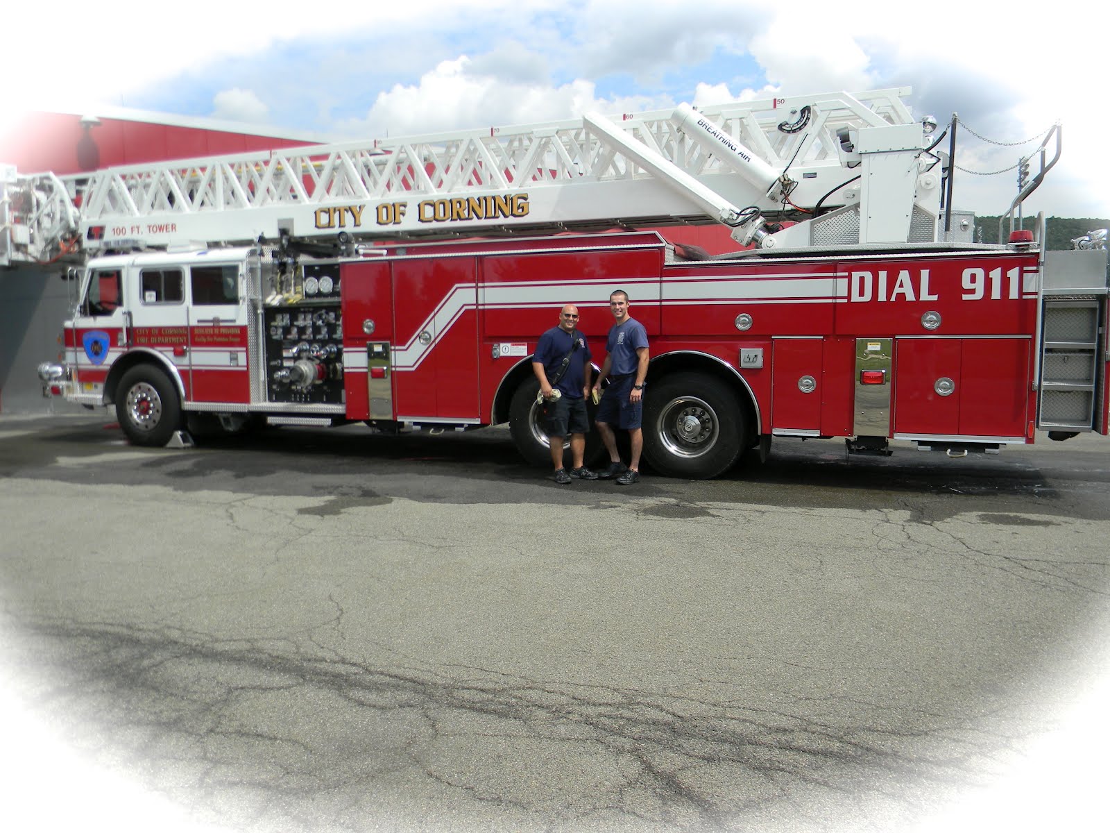 Corning NY Step by Step Simply Sepia and Two Firemen