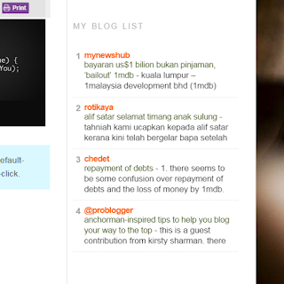 Blog List Widget