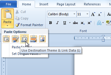 how to copy table formatting in word 2013
