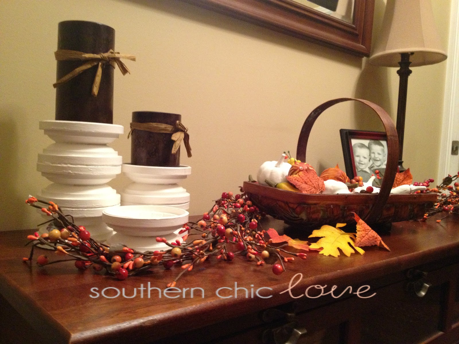 Southern Chic Love diy candle holders