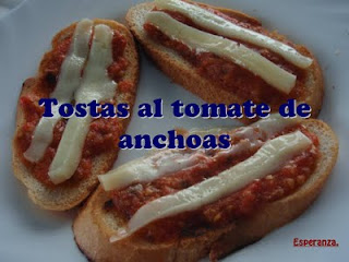 Tostas Al Tomate De Anchoas
