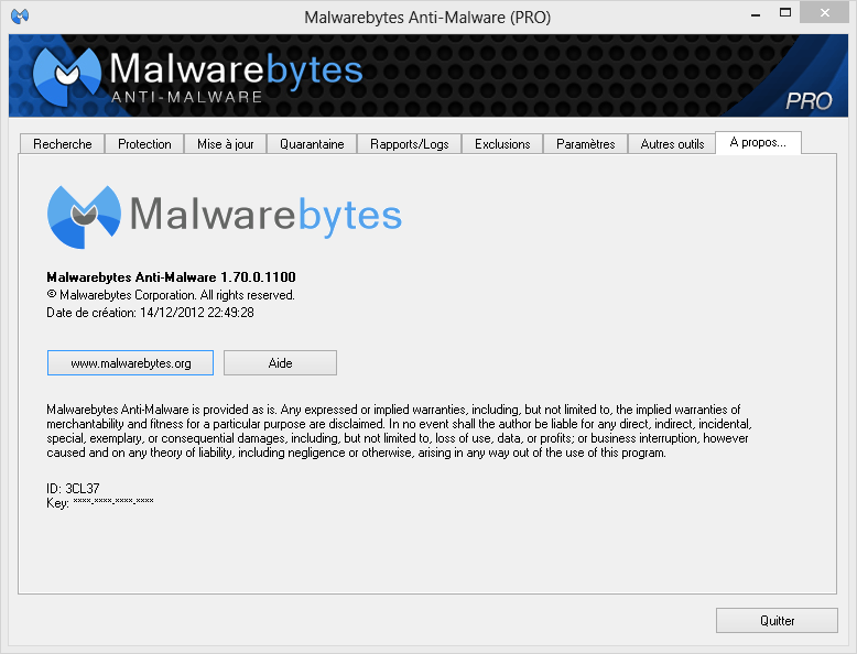 Malwarebytes anti malware pro 1.70.0.1100 final