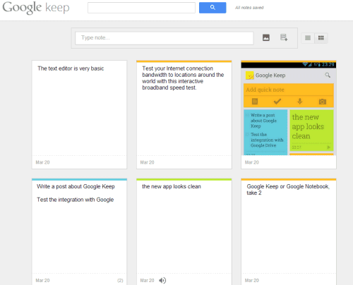 Google Keep, Sebuah Layanan Untuk Membuat Catatan